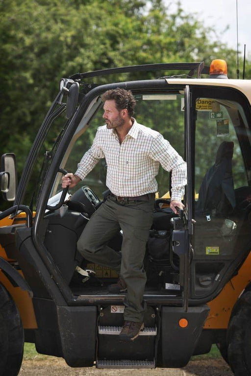 Fort 146 Melton Checked Cotton Work Shirt - SHIRTS