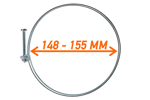 Double Wire Hose Clamp Galvanised 148mm-155mm - Home & Garden > Lawn & Garden > Watering & Irrigation > Garden Hose Fittings & Valves Tech Hose & Fittings