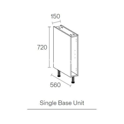 150mm Kitchen Base Cabinet White - Furniture > Cabinets & Storage > Kitchen Cabinets > Base Kitchen Cabinets