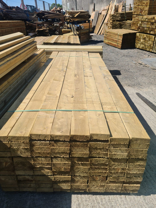 BULK BUY - Pack Of 25 x C24 Treated Timber 120x45mm (5x2) 3.6m💥£285 Inc Vat💥