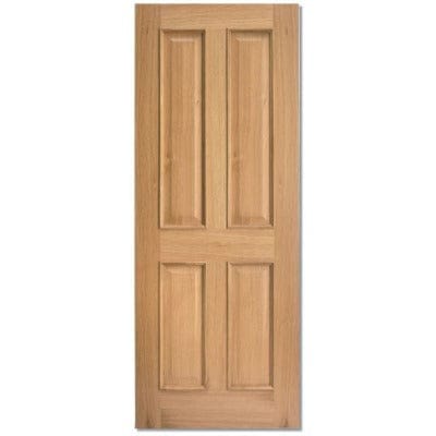 LPD Regency Oak 4 Panel Raised Mouldings Unfinished Internal Fire Door FD30 - 1981mm x 838mm -