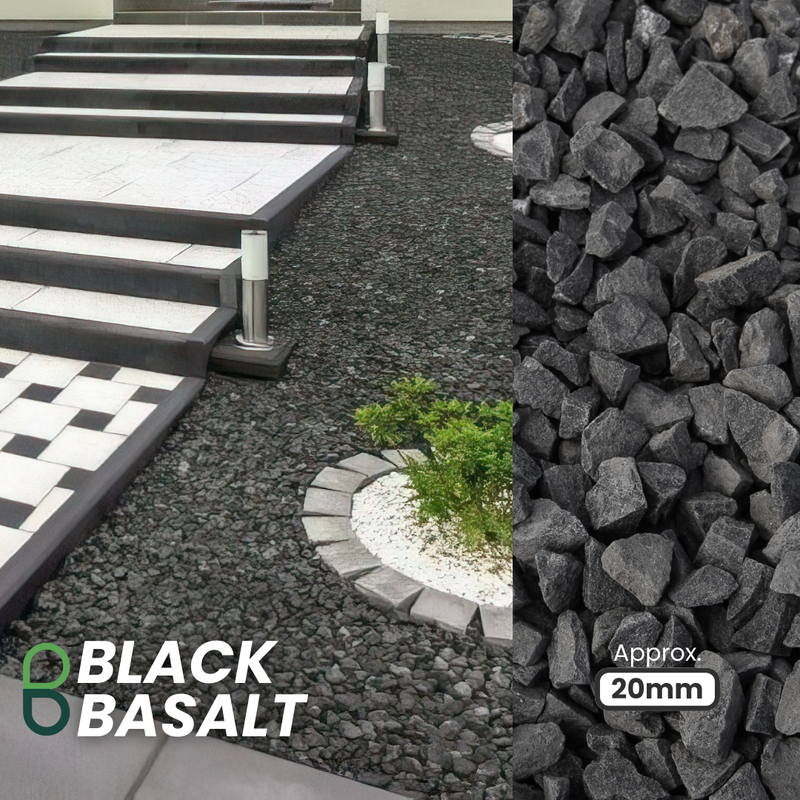 10-20mm Black Basalt Chippings - Home & Garden > Lawn & Garden > Gardening Chippings