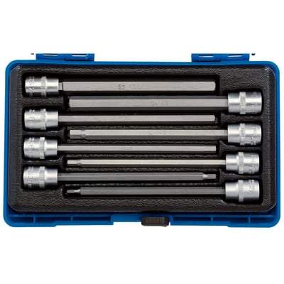 Draper Hexagonal Socket Bit Set - 3/8" Square Drive - (8 Pieces)
