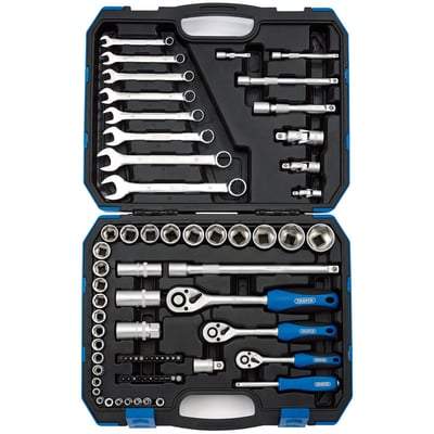 Draper Metric Tool Kit - 1/4", 3/8" & 1/2" Square Drive - (75 Pieces)