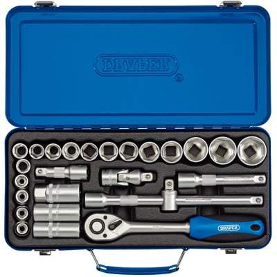 Draper Metric Socket Set - 1/2" Square Drive - (26 Pieces)