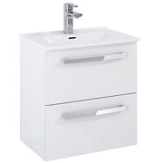 Aquatrend - 2 Drawer Wall Hung Base Unit & Basin - All Colours - Bathrooms