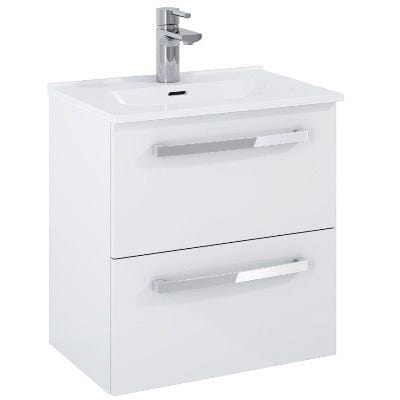 Aquatrend - 2 Drawer Wall Hung Base Unit & Basin - All Colours - Bathrooms