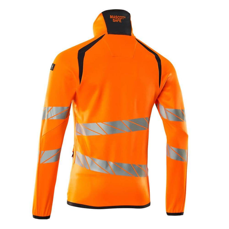Mascot ACCELERATE SAFE 19103 Hi-Vis Fleece Jumper with Zipper - HI-VIS SWEATSHIRTS & HOODIES