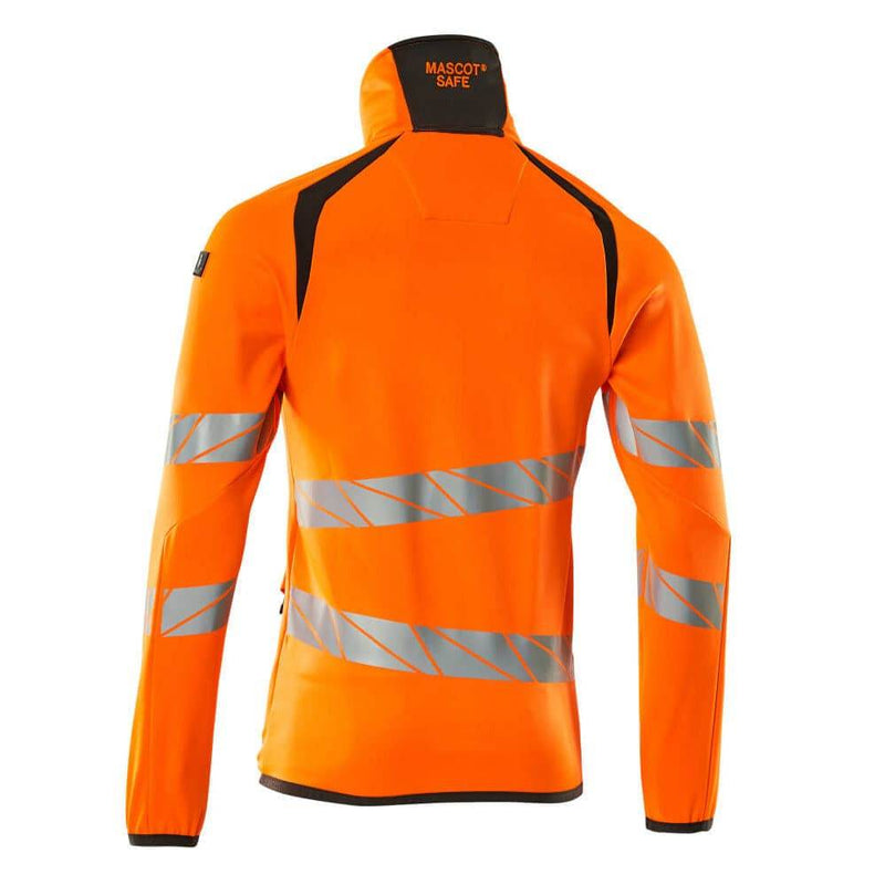 Mascot ACCELERATE SAFE 19103 Hi-Vis Fleece Jumper with Zipper - HI-VIS SWEATSHIRTS & HOODIES