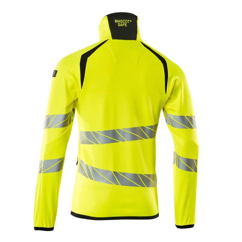 Mascot ACCELERATE SAFE 19103 Hi-Vis Fleece Jumper with Zipper - HI-VIS SWEATSHIRTS & HOODIES