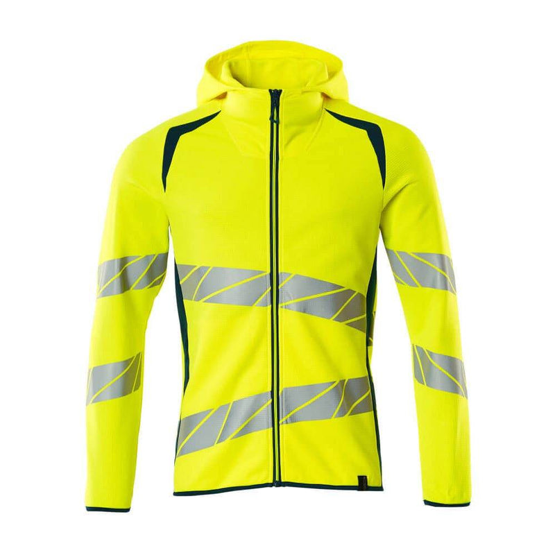 Mascot ACCELERATE SAFE 19284 Hi-Vis Hoodie with Zipper - HI-VIS SWEATSHIRTS & HOODIES