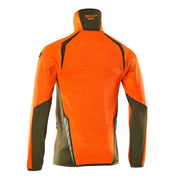 Mascot ACCELERATE SAFE 19303 Hi-Vis Fleece Jumper with Half-Zip - HI-VIS SWEATSHIRTS & HOODIES