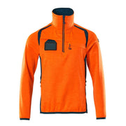 Mascot ACCELERATE SAFE 19303 Hi-Vis Fleece Jumper with Half-Zip - HI-VIS SWEATSHIRTS & HOODIES