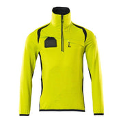 Mascot ACCELERATE SAFE 19303 Hi-Vis Fleece Jumper with Half-Zip - HI-VIS SWEATSHIRTS & HOODIES