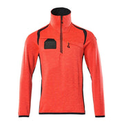 Mascot ACCELERATE SAFE 19303 Hi-Vis Fleece Jumper with Half-Zip - HI-VIS SWEATSHIRTS & HOODIES