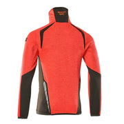 Mascot ACCELERATE SAFE 19303 Hi-Vis Fleece Jumper with Half-Zip - HI-VIS SWEATSHIRTS & HOODIES