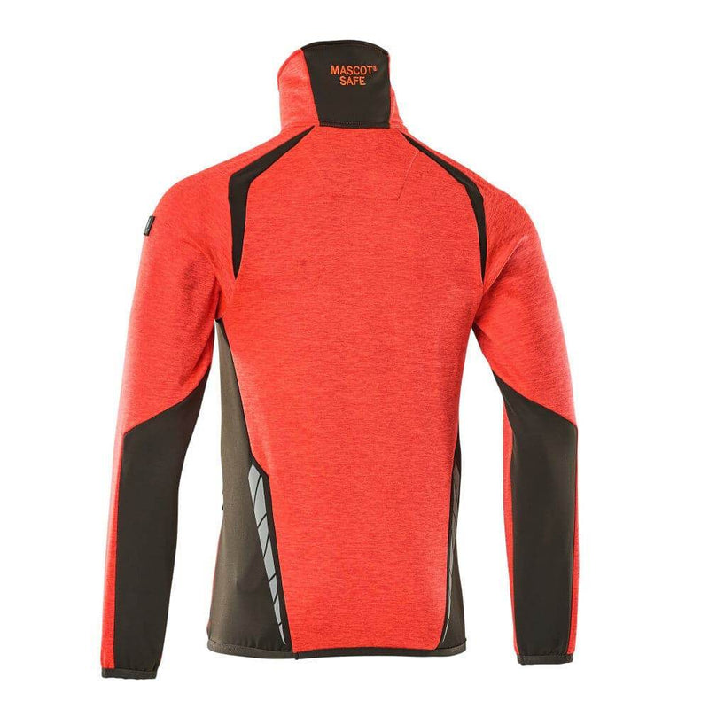 Mascot ACCELERATE SAFE 19303 Hi-Vis Fleece Jumper with Half-Zip - HI-VIS SWEATSHIRTS & HOODIES