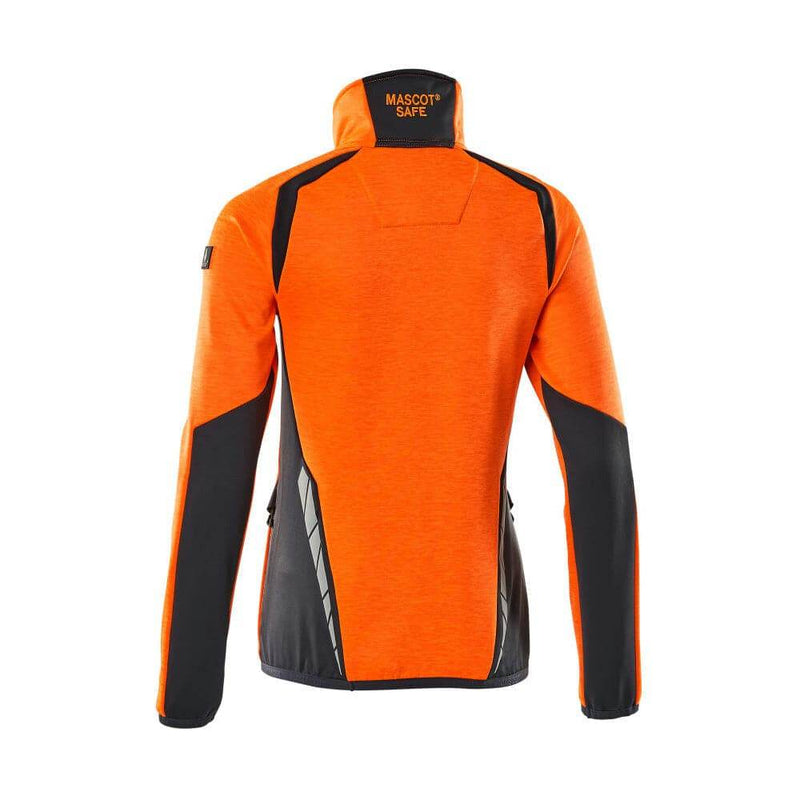 Mascot ACCELERATE SAFE 19353 Women's Hi-Vis Fleece Jumper with Half-Zip - WOMENS HI-VIS CLOTHING