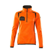 Mascot ACCELERATE SAFE 19353 Women's Hi-Vis Fleece Jumper with Half-Zip - WOMENS HI-VIS CLOTHING