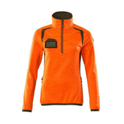 Mascot ACCELERATE SAFE 19353 Women's Hi-Vis Fleece Jumper with Half-Zip - WOMENS HI-VIS CLOTHING
