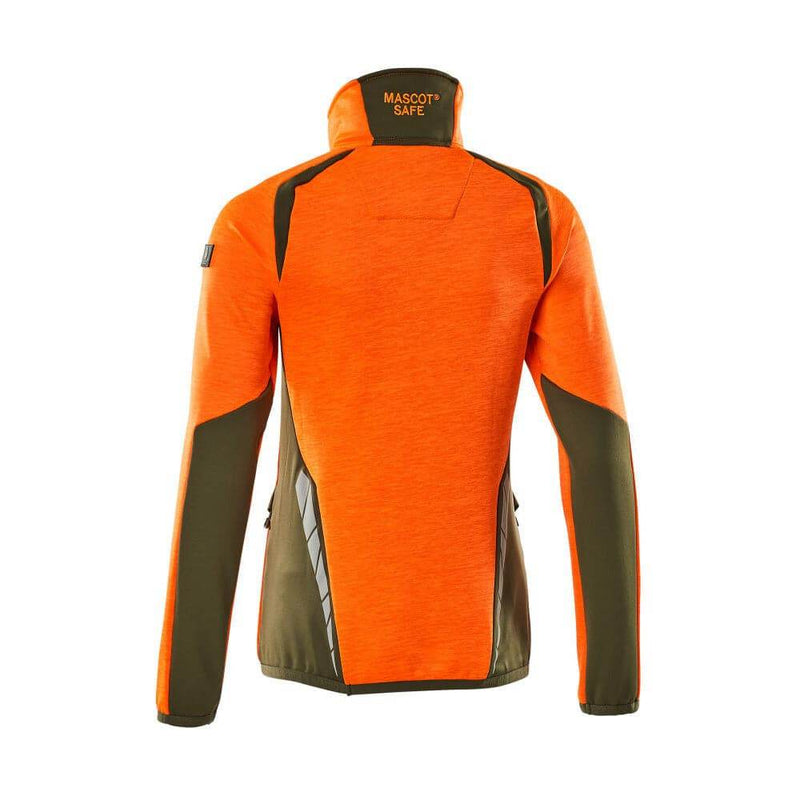 Mascot ACCELERATE SAFE 19353 Women's Hi-Vis Fleece Jumper with Half-Zip - WOMENS HI-VIS CLOTHING