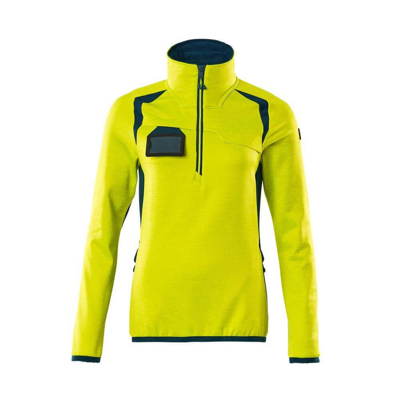 Mascot ACCELERATE SAFE 19353 Women's Hi-Vis Fleece Jumper with Half-Zip - WOMENS HI-VIS CLOTHING