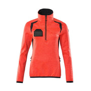 Mascot ACCELERATE SAFE 19353 Women's Hi-Vis Fleece Jumper with Half-Zip - WOMENS HI-VIS CLOTHING