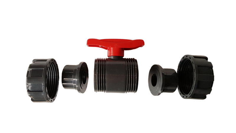 PVC Double Union 3/4" BSPF Stopcock - Home & Garden > Lawn & Garden Tech Hose & Fittings