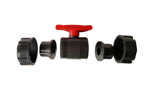 PVC Double Union 3/4" BSPF Stopcock - Home & Garden > Lawn & Garden Tech Hose & Fittings