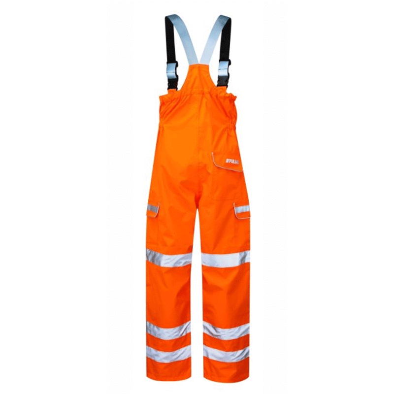 PULSAR® PROTECT PR504 Hi-Vis Waterproof Salopette - HI-VIS TROUSERS