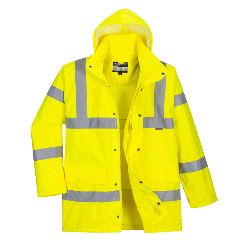 Portwest RT60 Hi-Vis Breathable Waterproof Traffic Jacket - HI-VIS JACKETS & COATS