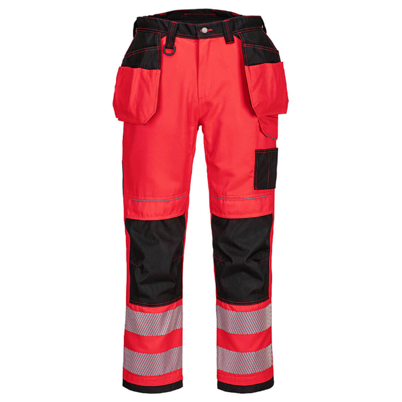 Portwest T501 PW3 Hi-Vis Holster Kneepad Work Trouser Various Colours - HI-VIS TROUSERS