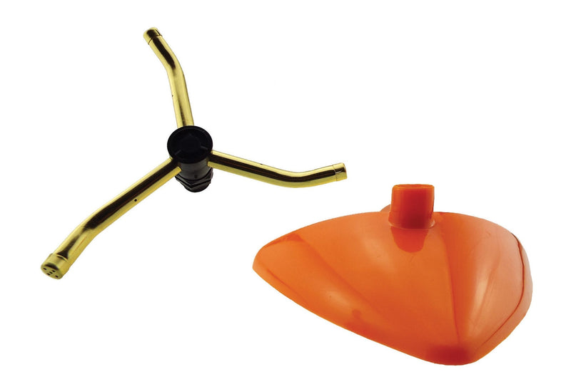 3-Arm Revolving Sprinkler Orange Leaf - Home & Garden > Lawn & Garden > Watering & Irrigation > Sprinklers & Sprinkler Heads > Sprinklers Garden watering