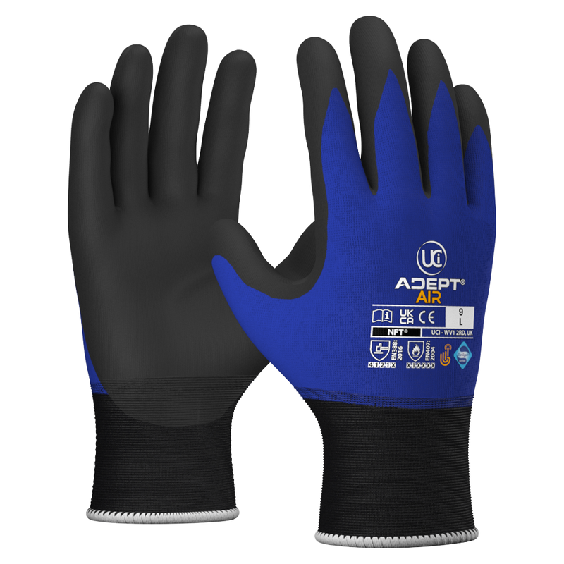 Adept Air NFT Palm Coated Gloves (10 Pack) - GENERAL HANDLING GLOVES