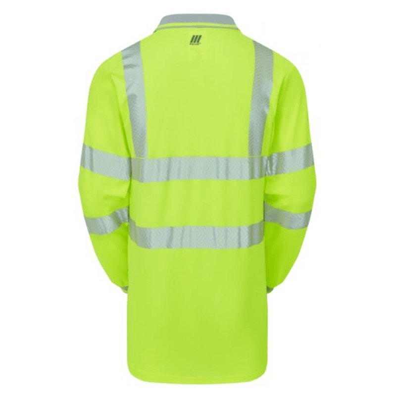 PULSAR LIFE LFE925 NB Hi-Vis Long Sleeve Yellow Polo Shirt - HI-VIS T-SHIRTS