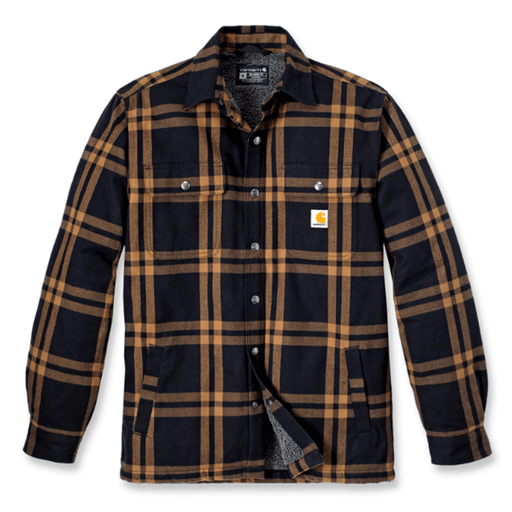 Carhartt 106354 Relaxed Fit Flannel Sherpa Lined Shirt Jacket - JACKETS & COATS