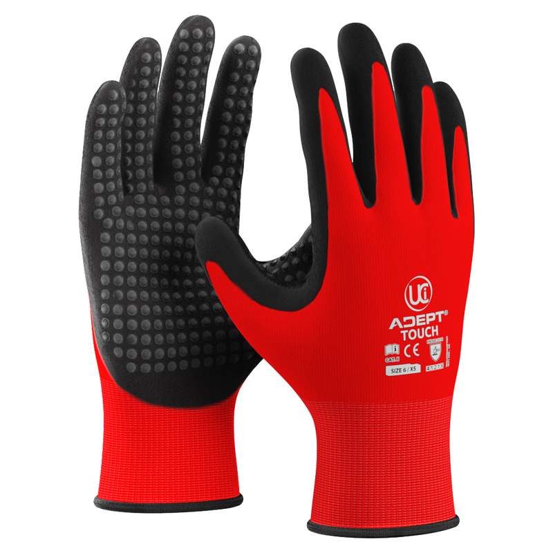 Adept Touch Screen Grip Nitrile Gloves (10 Pack) - GRIP PERFORMANCE GLOVES