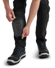 Blaklader 1448 Industry Stretch Kneepad Trousers Black/Red - KNEE PAD TROUSERS