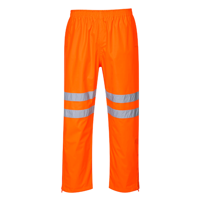 Portwest RT61 Hi-Vis Breathable Waterproof Rain Trousers - HI-VIS TROUSERS