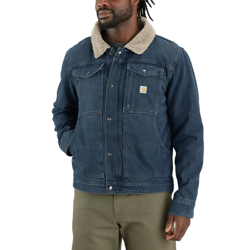 Carhartt 106323 Relaxed Fit Denim Sherpa Lined Jacket - JACKETS & COATS