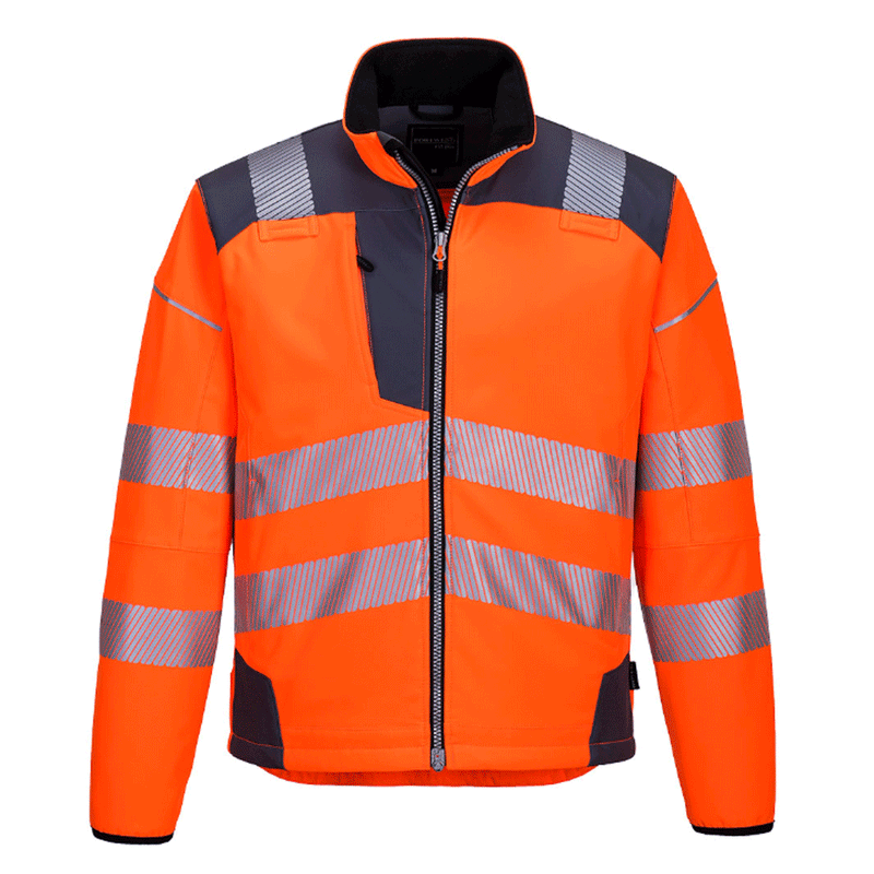 Portwest T402 PW3 Hi-Vis Softshell Jacket, Water Resistant and Breathable - HI-VIS JACKETS & COATS