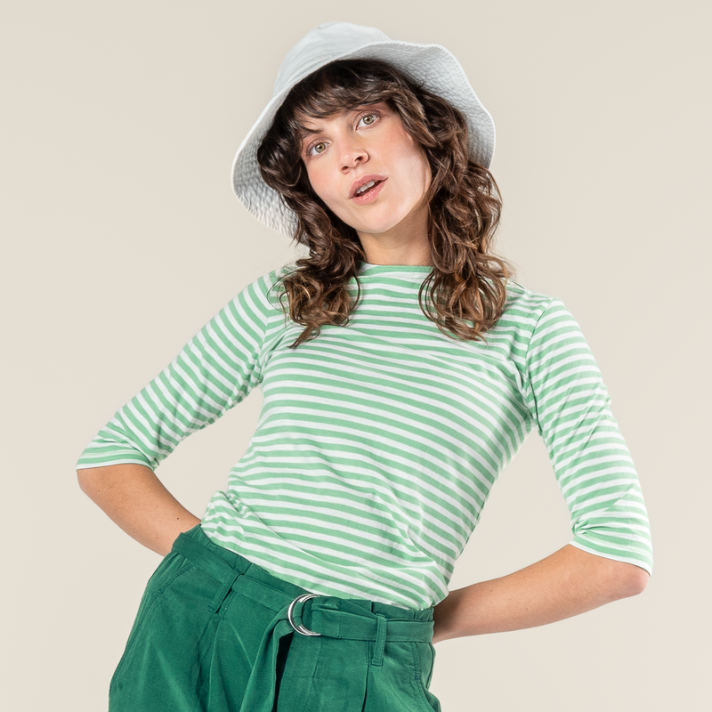 Organic Cotton Women 3/4 Sleeve Work T-shirt Sizes XS to XL - Sustainable Workwear Range