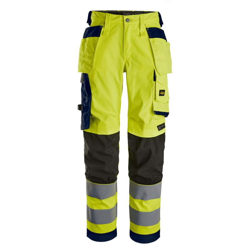 Snickers 6743 Hi-Vis Class 2 Women's Stretch Trousers Holster Pockets - Business & Industrial > Work Safety Protective Gear WOMENS HI-VIS CLOTHING