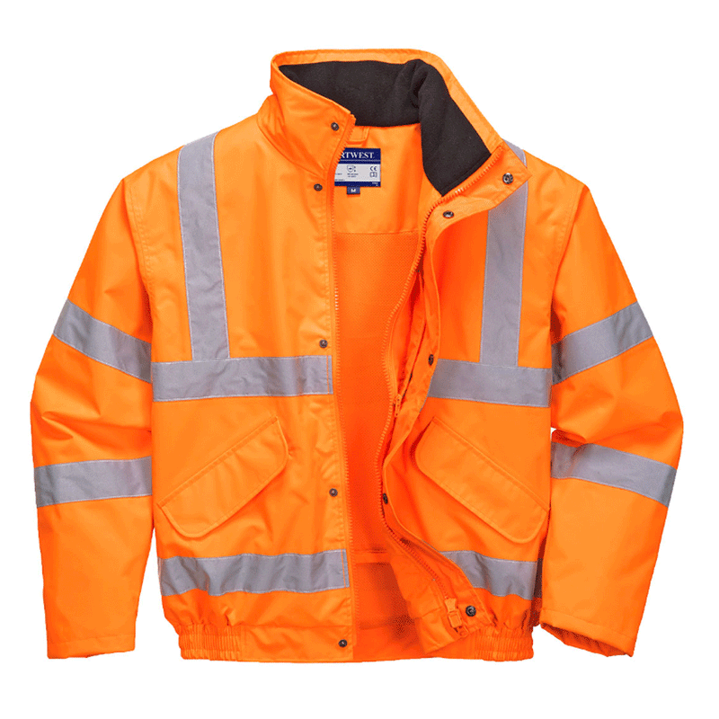 Portwest RT62 Hi-Vis Breathable Waterproof Bomber Jacket - HI-VIS JACKETS & COATS