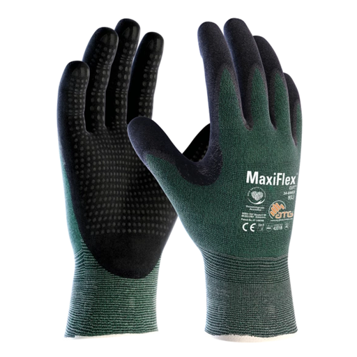 ATG MaxiFlex 34-8443 Dotted Palm Coated Cut Gloves (12 Pack) - CUT GLOVES