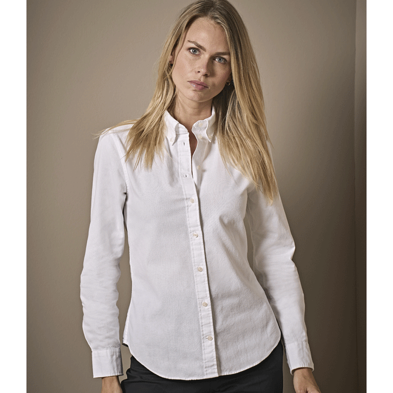 Tee Jays 4001 Ladies Perfect Long Sleeve Oxford Shirt - WOMENS T-SHIRTS