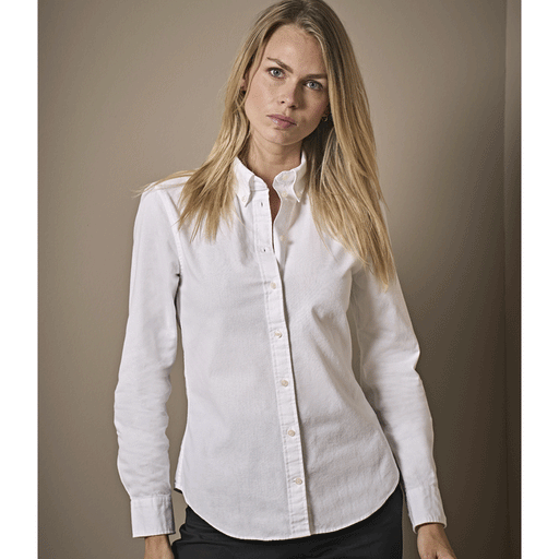Tee Jays 4001 Ladies Perfect Long Sleeve Oxford Shirt - WOMENS T-SHIRTS