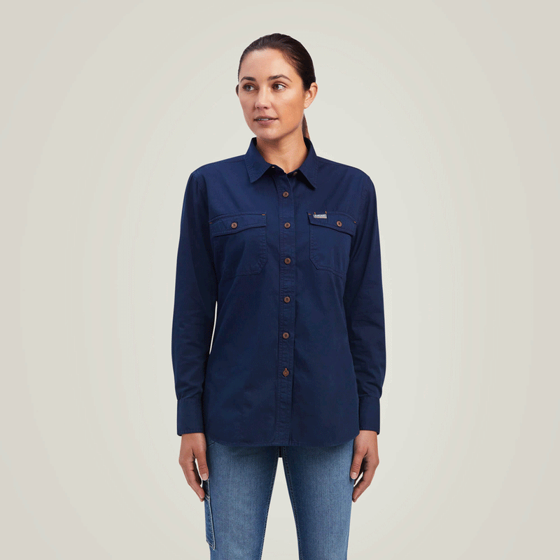 Ariat P20340 Womens Rebar Washed Twill Work Shirt - WOMENS T-SHIRTS