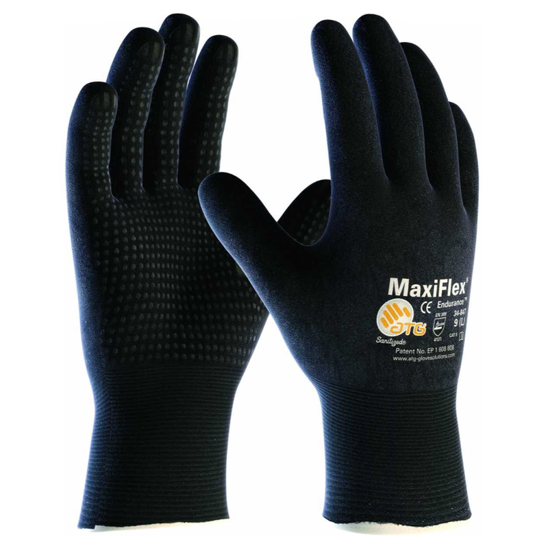 ATG MaxiFlex Endurance 34-847 Fully Coated Grip Gloves (12 Pack) - GRIP PERFORMANCE GLOVES