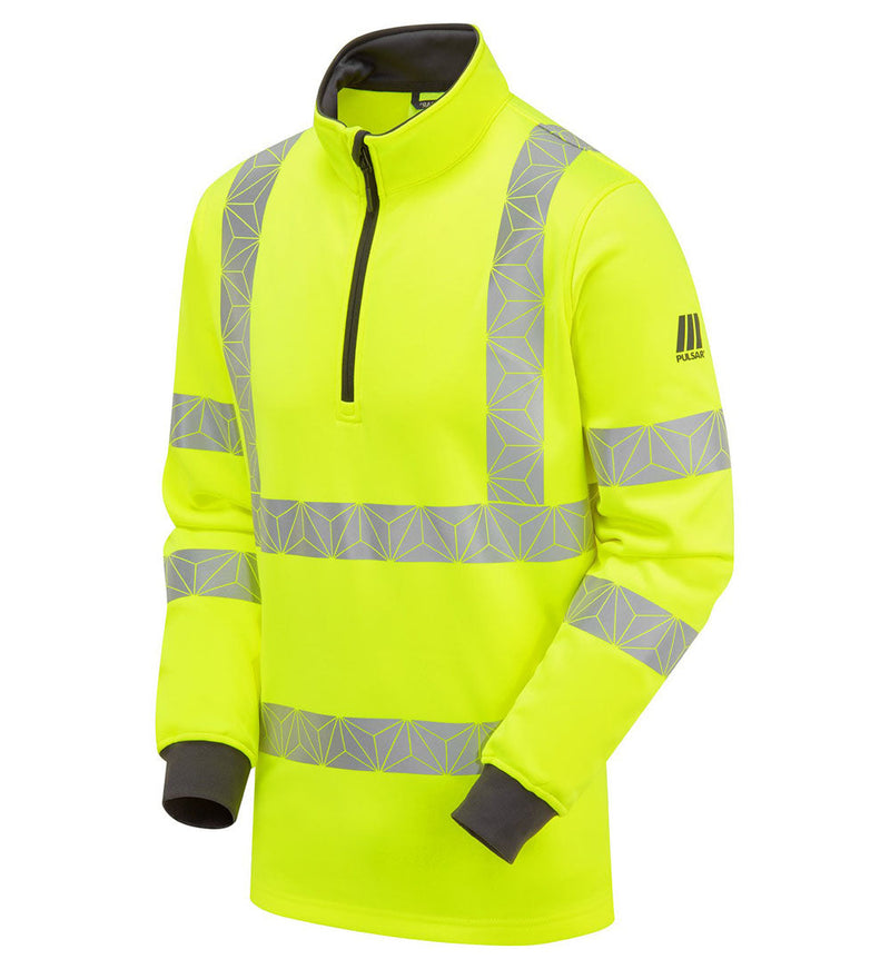 PULSAR RCT804 / RCT805 React GRS 1/4 Zip Hi-Vis Sweatshirt - Apparel & Accessories > Clothing > Activewear > Activewear Sweatshirts & Hoodies > Sweatshirts HI-VIS SWEATSHIRTS & HOODIES